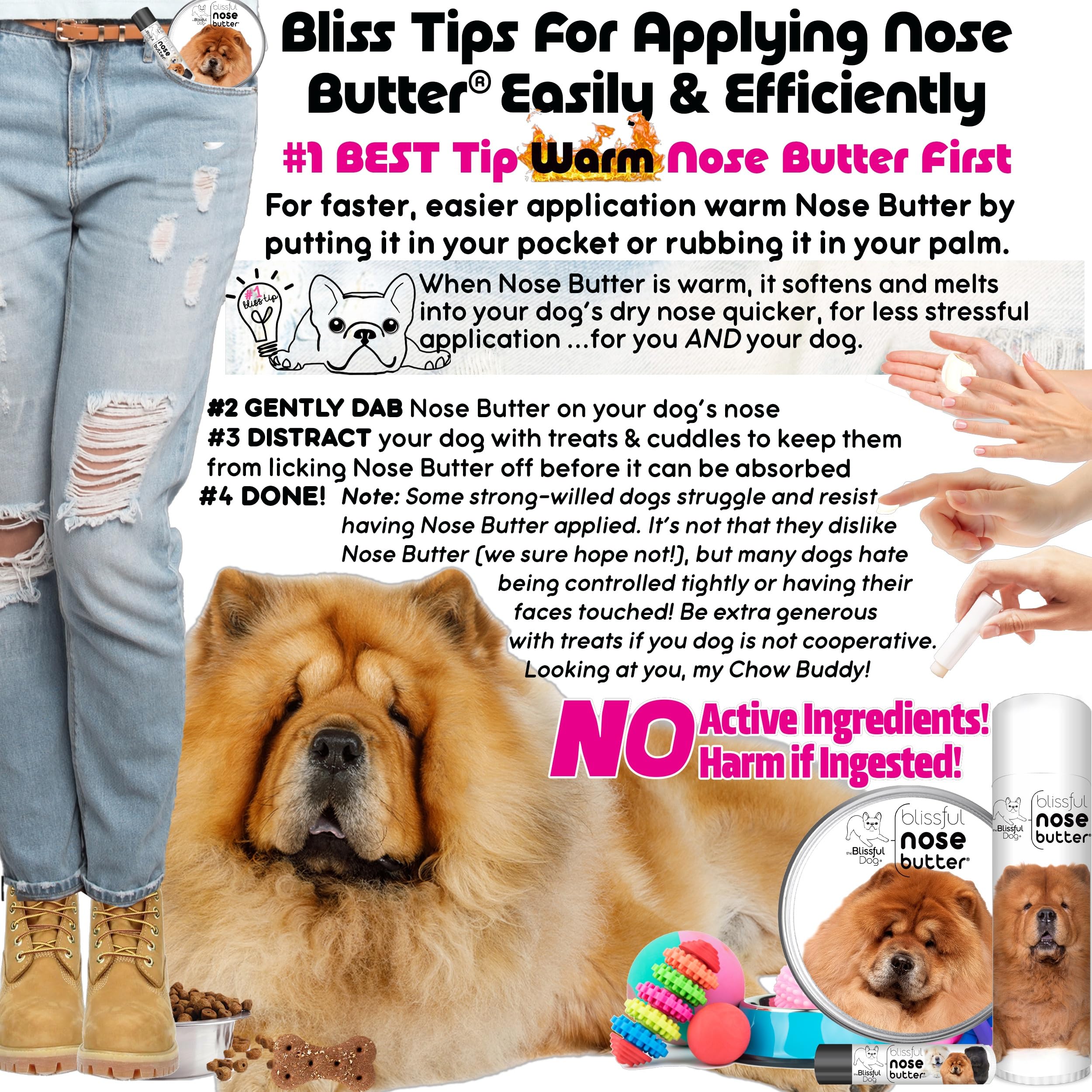 The Blissful Dog Chow Chow Unscented Nose Butter, 16oz